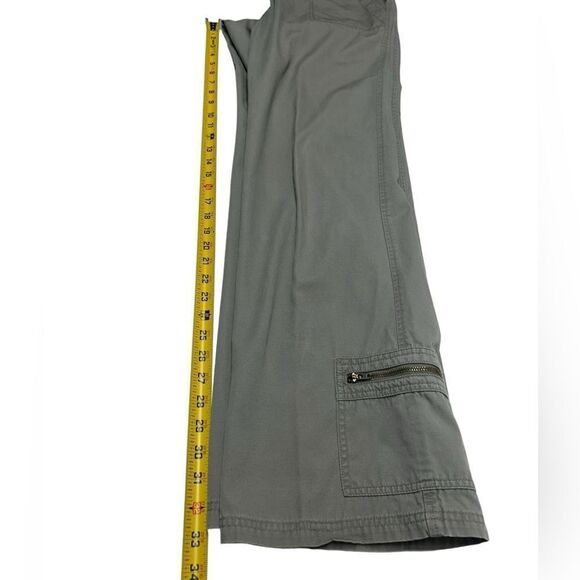 Eddie Bauer Gray High Waisted Straight Leg Cargo Style Pants Grey Loose Fit - Picture 8 of 12